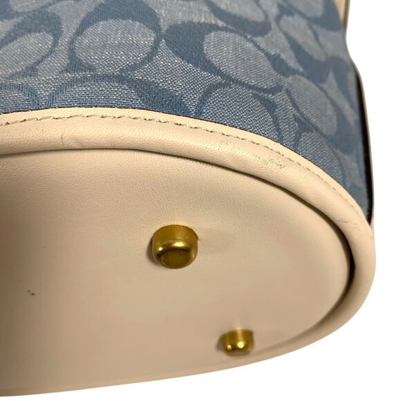 COACH Field In Signature Jacquard Chambray C4693 2 Way Bucket Shoulder Bag - Picture 14 of 14